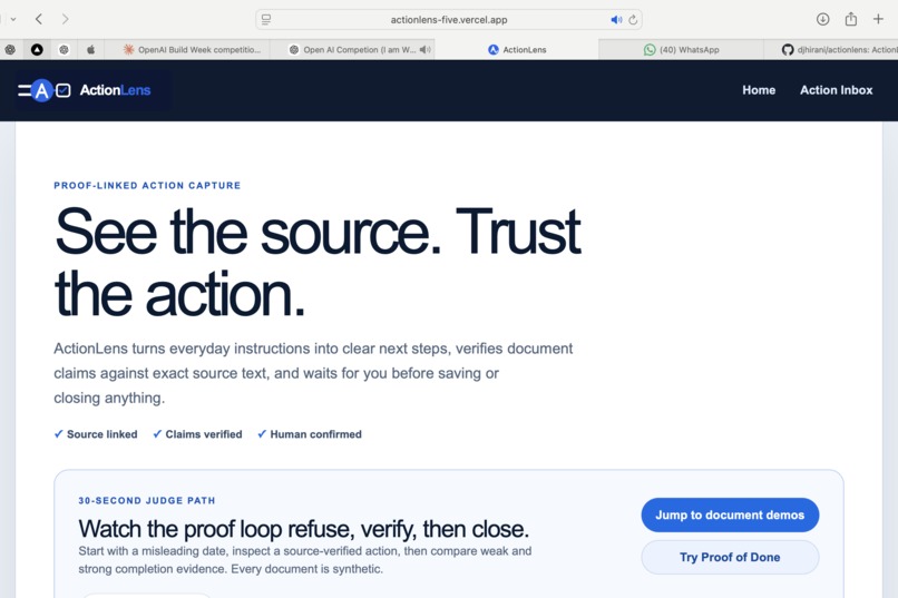 ActionLens – screenshot 1
