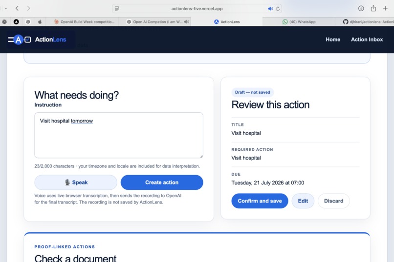 ActionLens – screenshot 2