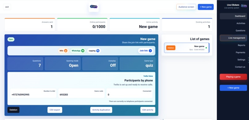 Klickerim – AI-Powered Interactive Quiz Platform – screenshot 4