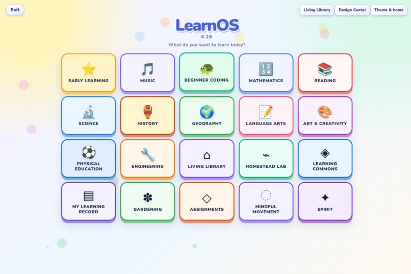 LearnOS 0.26 - Education Hub  – screenshot 1
