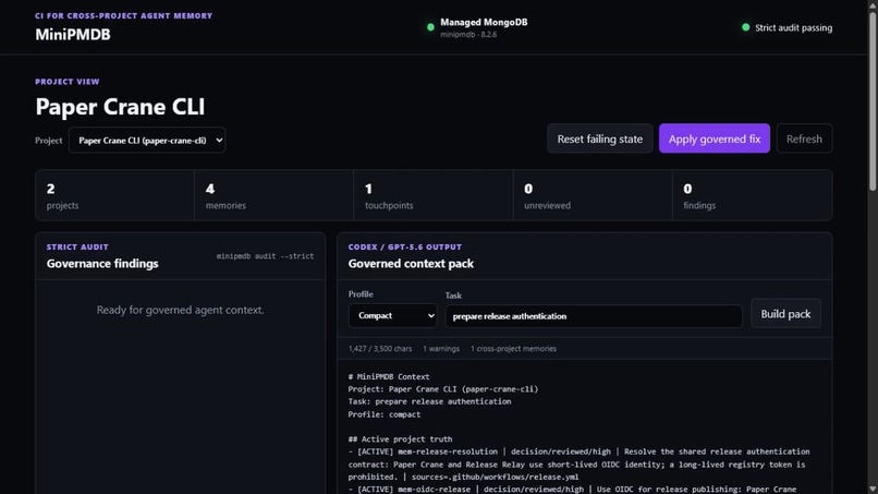 Mini Project Memory Database – screenshot 1