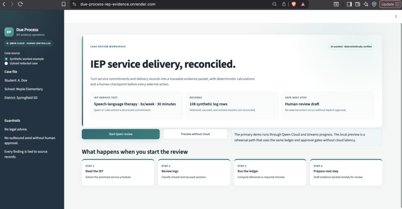 Due Process — IEP Evidence Operations – screenshot 1