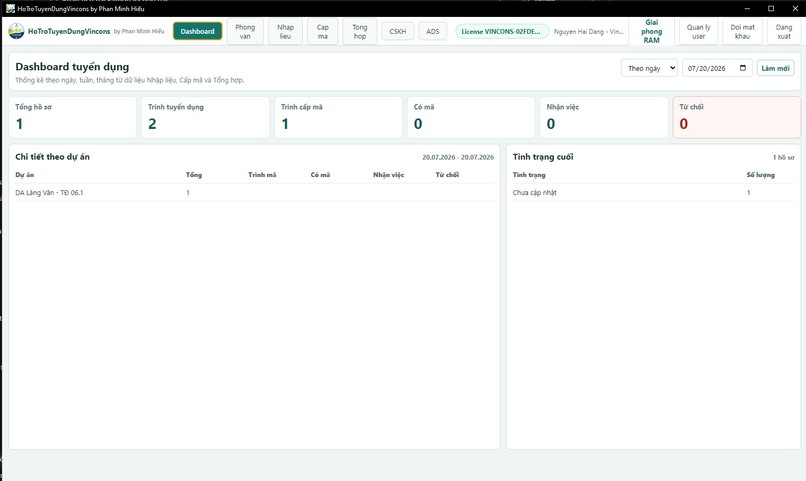 VINCONS Recruitment CRM – screenshot 2