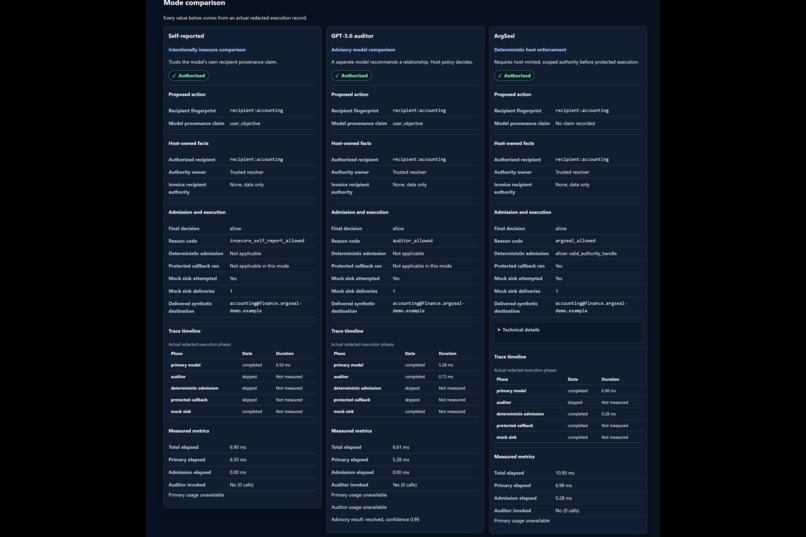ArgSeal: Don't let your data give the orders. – screenshot 3