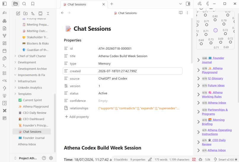 Athena: AI Operating System for Founders  – screenshot 5