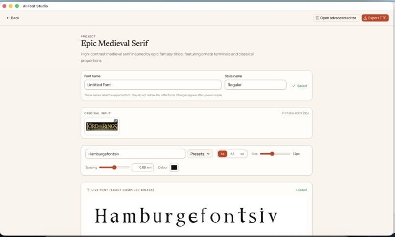 AI Font Studio – screenshot 2