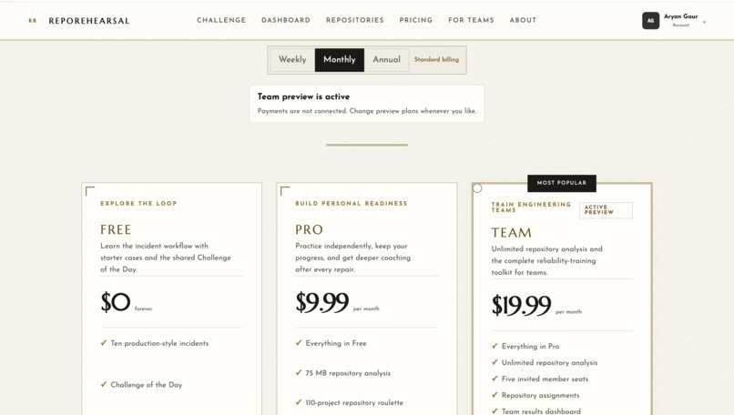 Repo Rehersal – screenshot 3