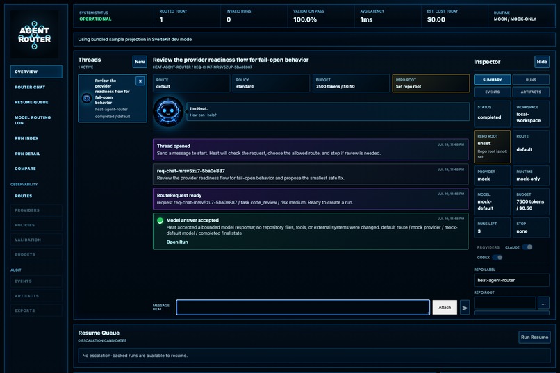 Heat Agent Router – screenshot 1