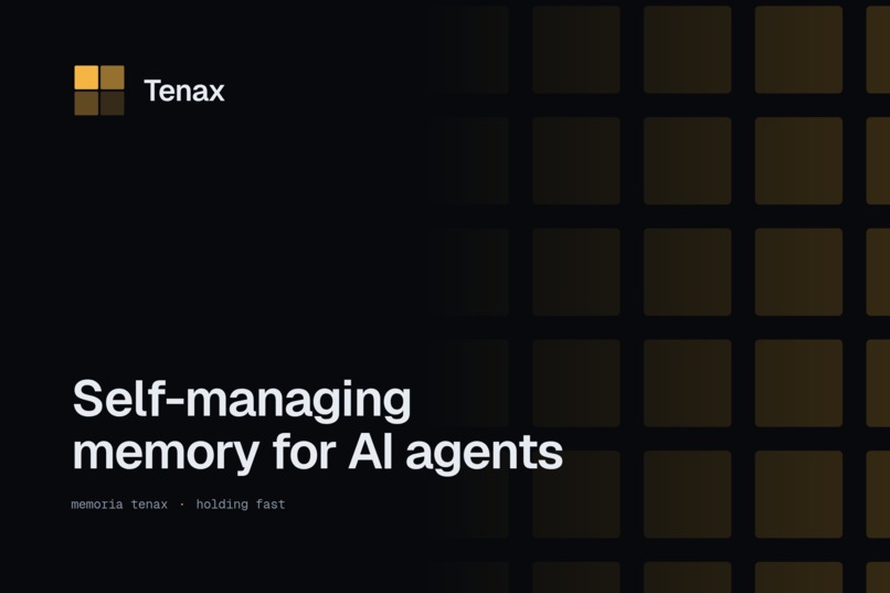 Tenax | Self-Managing AI Memory – screenshot 1