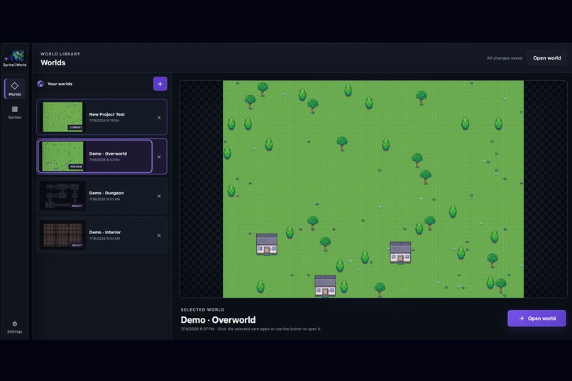 sprite2world – screenshot 1