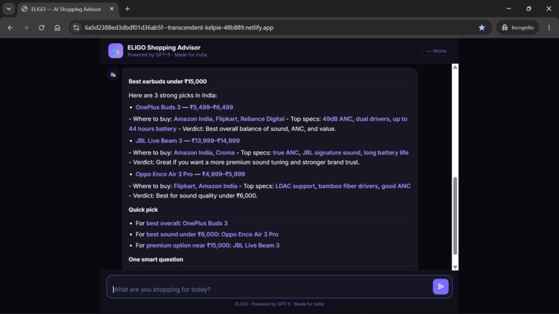 Eligo-i choose – screenshot 3