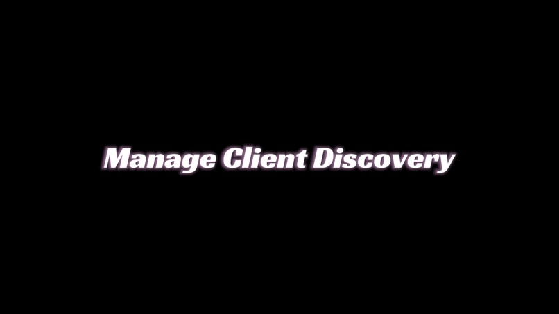 Manage Client Discovery – screenshot 1