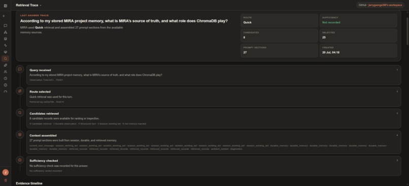 MIRA (Memory Integrated Reasoning Architecture) – screenshot 1