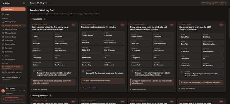MIRA (Memory Integrated Reasoning Architecture) – screenshot 4