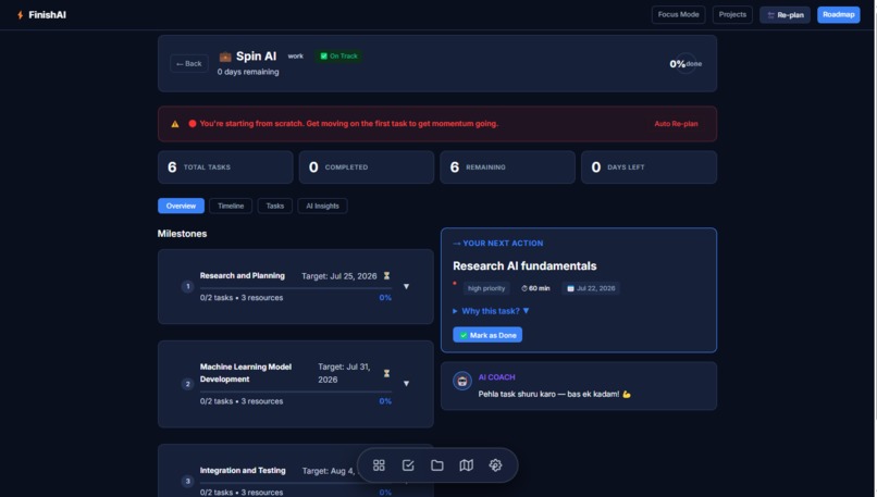 FinishAI – screenshot 2