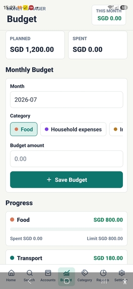 Money tracking app – screenshot 5