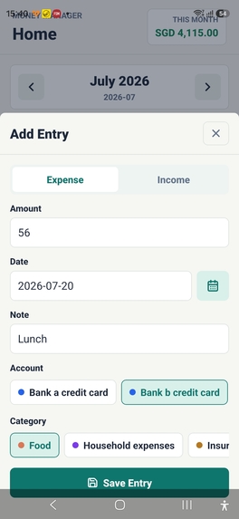 Money tracking app – screenshot 7