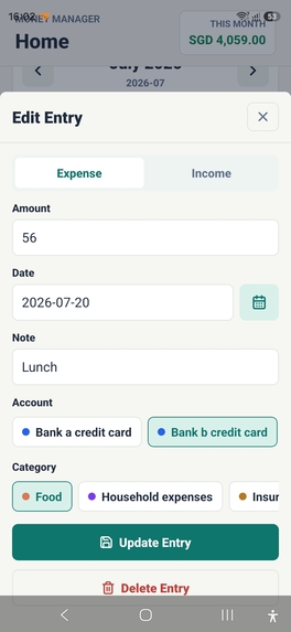 Money tracking app – screenshot 8
