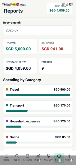 Money tracking app – screenshot 9