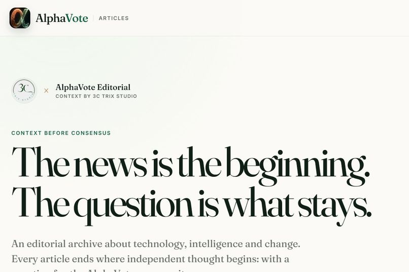 3C Trix × AlphaVote: Content to Consensus – screenshot 2