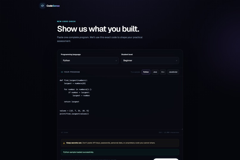CodeSense – screenshot 1