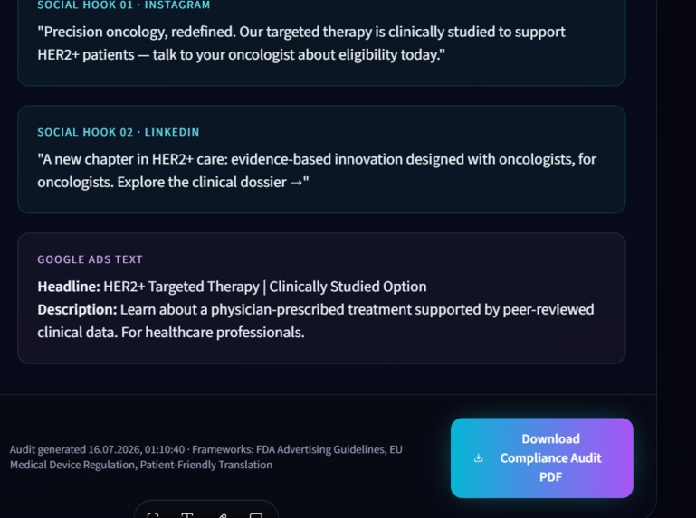 MedAd Compliance AI – screenshot 3
