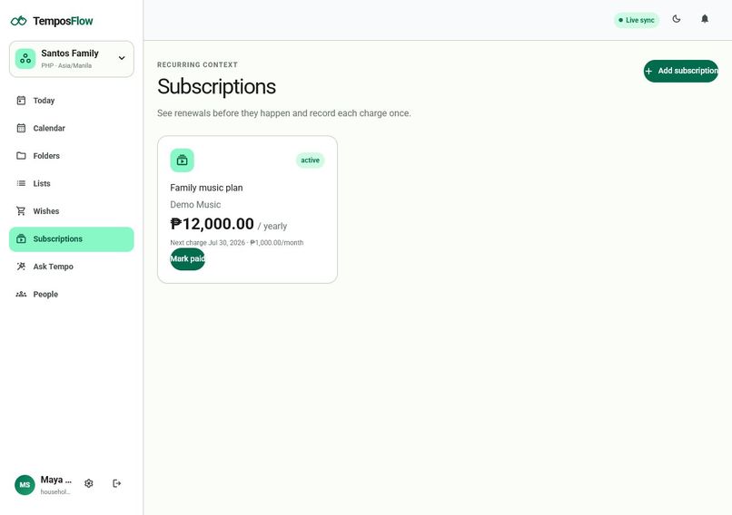 temposflow – screenshot 1