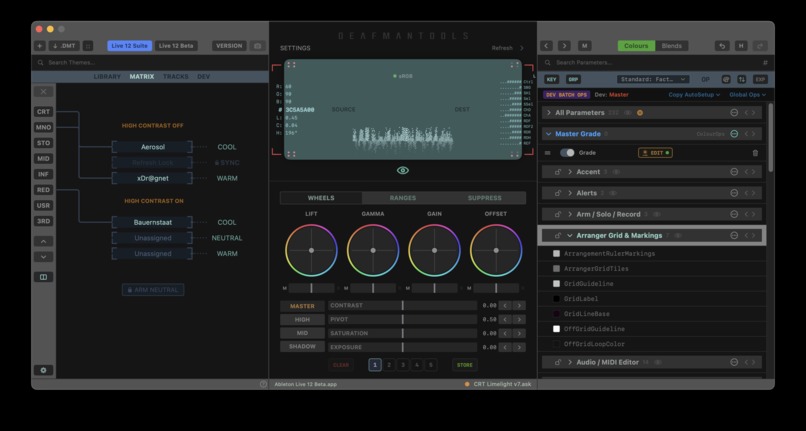 DMT (DeafManTools) — Semantic Theme Editor for Ableton Live – screenshot 1
