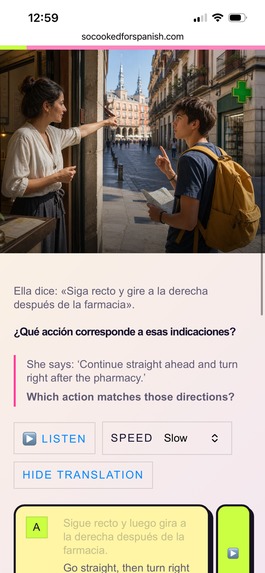 so cooked for spanish – screenshot 2