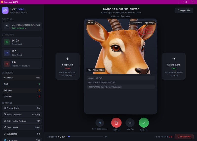 Sortinder – screenshot 5