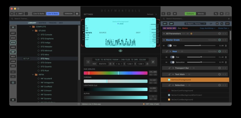 DMT (DeafManTools) — Semantic Theme Editor for Ableton Live – screenshot 5