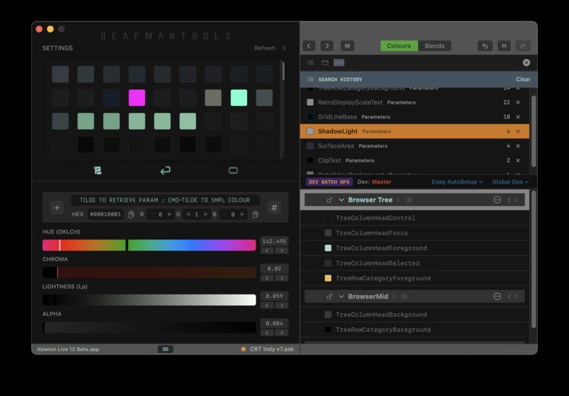 DMT (DeafManTools) — Semantic Theme Editor for Ableton Live – screenshot 6