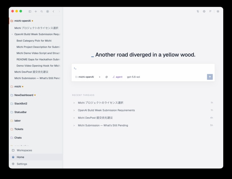 Michi - Branch-native workspace – screenshot 2