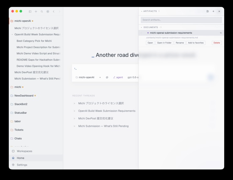 Michi - Branch-native workspace – screenshot 5