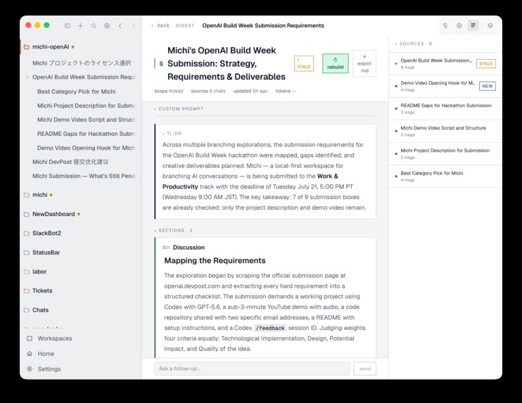 Michi - Branch-native workspace – screenshot 8