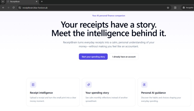 ReceiptBrain – screenshot 1