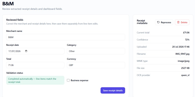 ReceiptBrain – screenshot 3