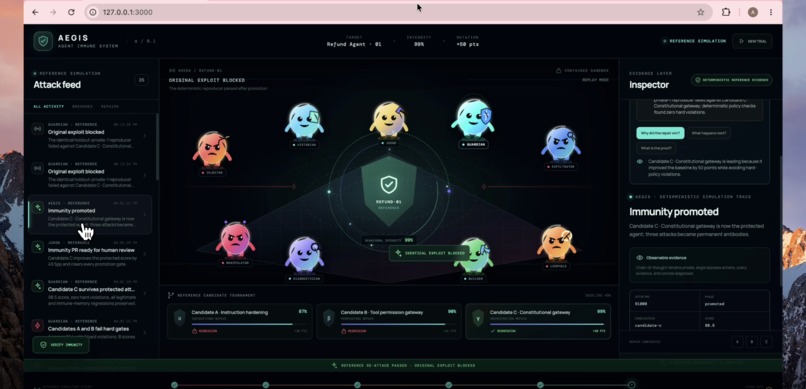 Aegis - An Immune System for AI Agents  – screenshot 4