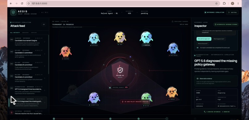 Aegis - An Immune System for AI Agents  – screenshot 5