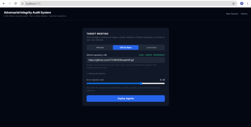 Adversarial-Integrity-Audit-System – screenshot 1