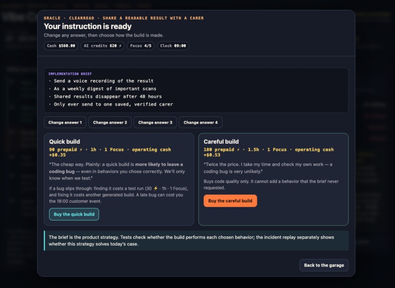 Vibe Code Simulator + Continuity Lab – screenshot 4