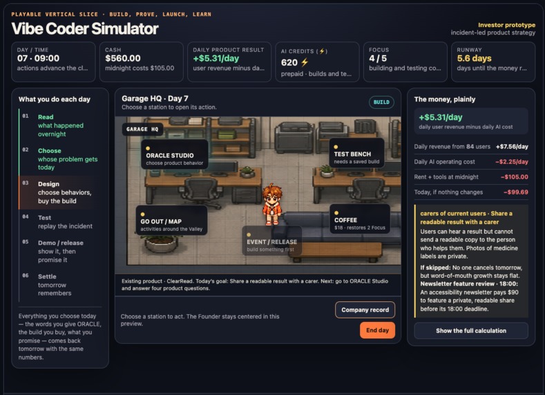 Vibe Code Simulator + Continuity Lab – screenshot 1