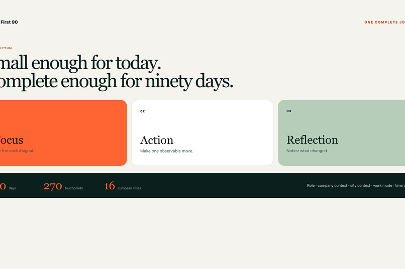 First 90 – screenshot 1