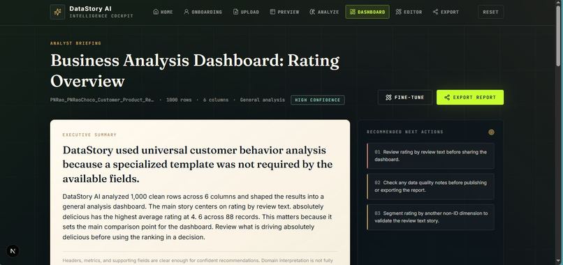 Data story AI – screenshot 10