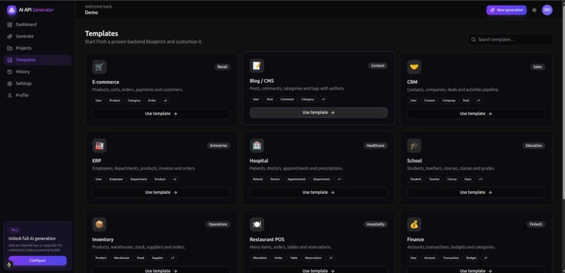 AI API Generator – screenshot 3