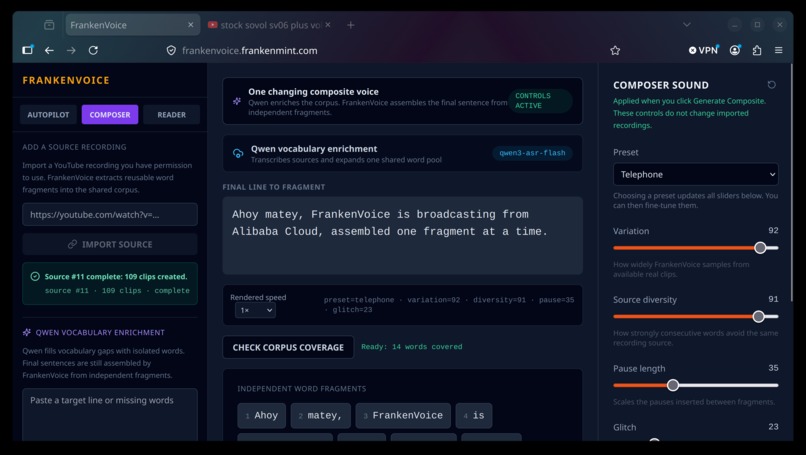 Frankenvoice – screenshot 2