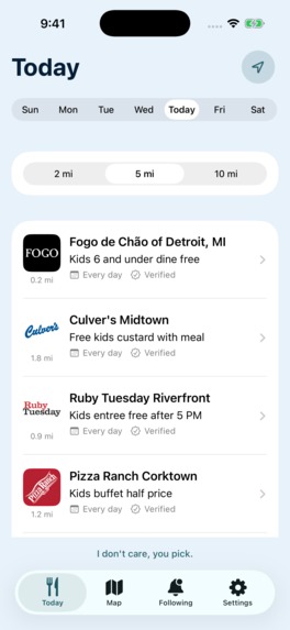 Kids Eat Free App – screenshot 3