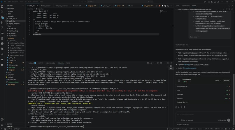 SynthRisk – screenshot 2