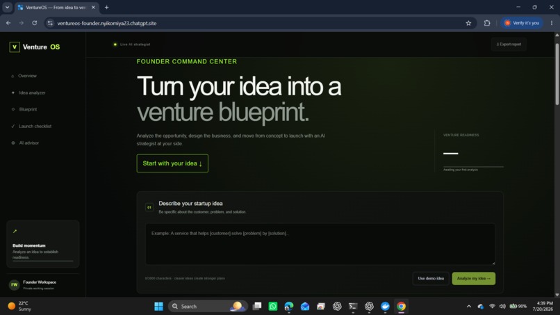 Venture OS – screenshot 1