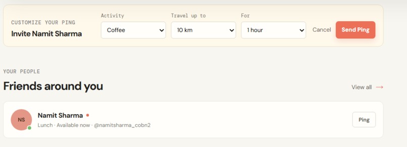 Ping AI – An AI Social Coordination Agent – screenshot 1
